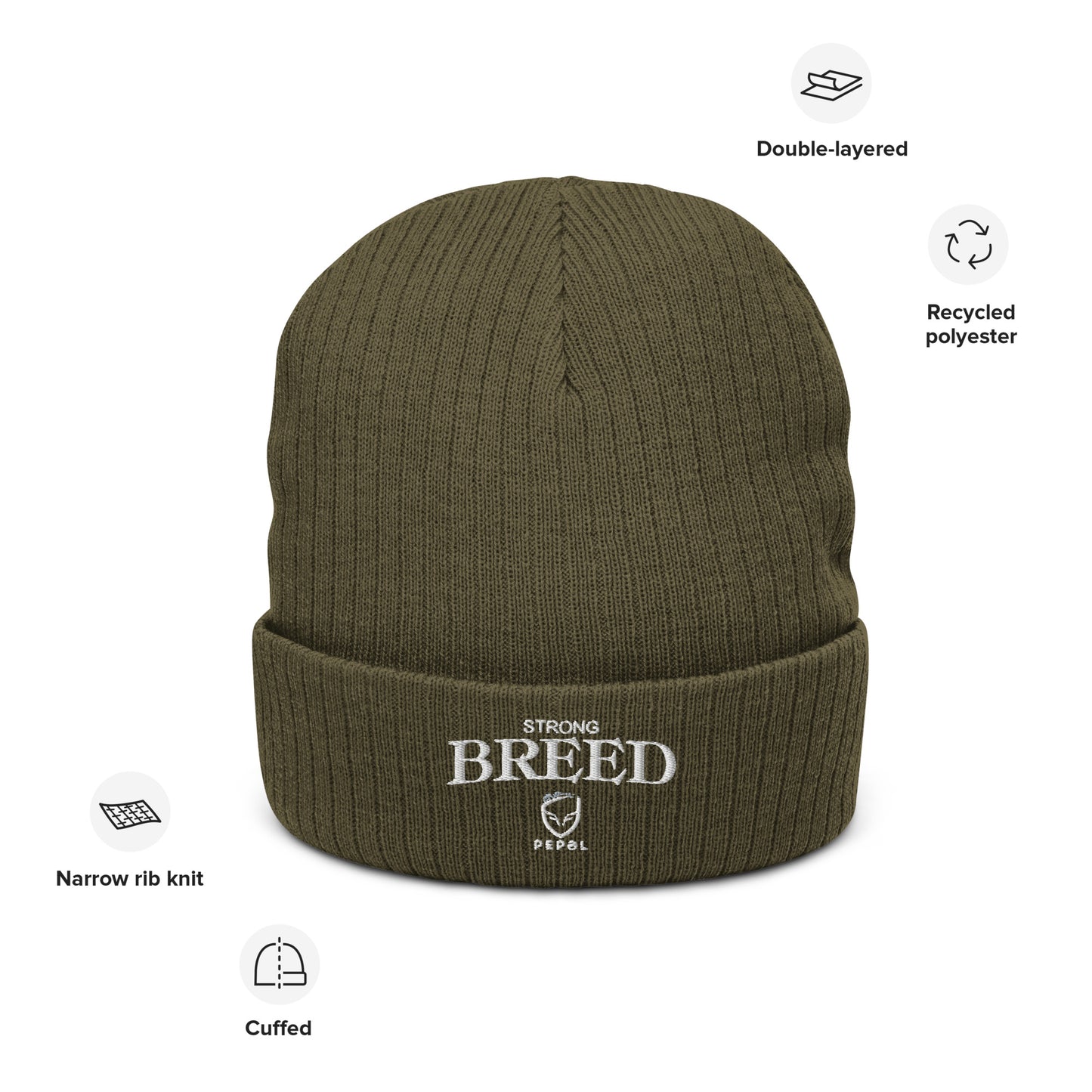 Ribbed knit beanie
