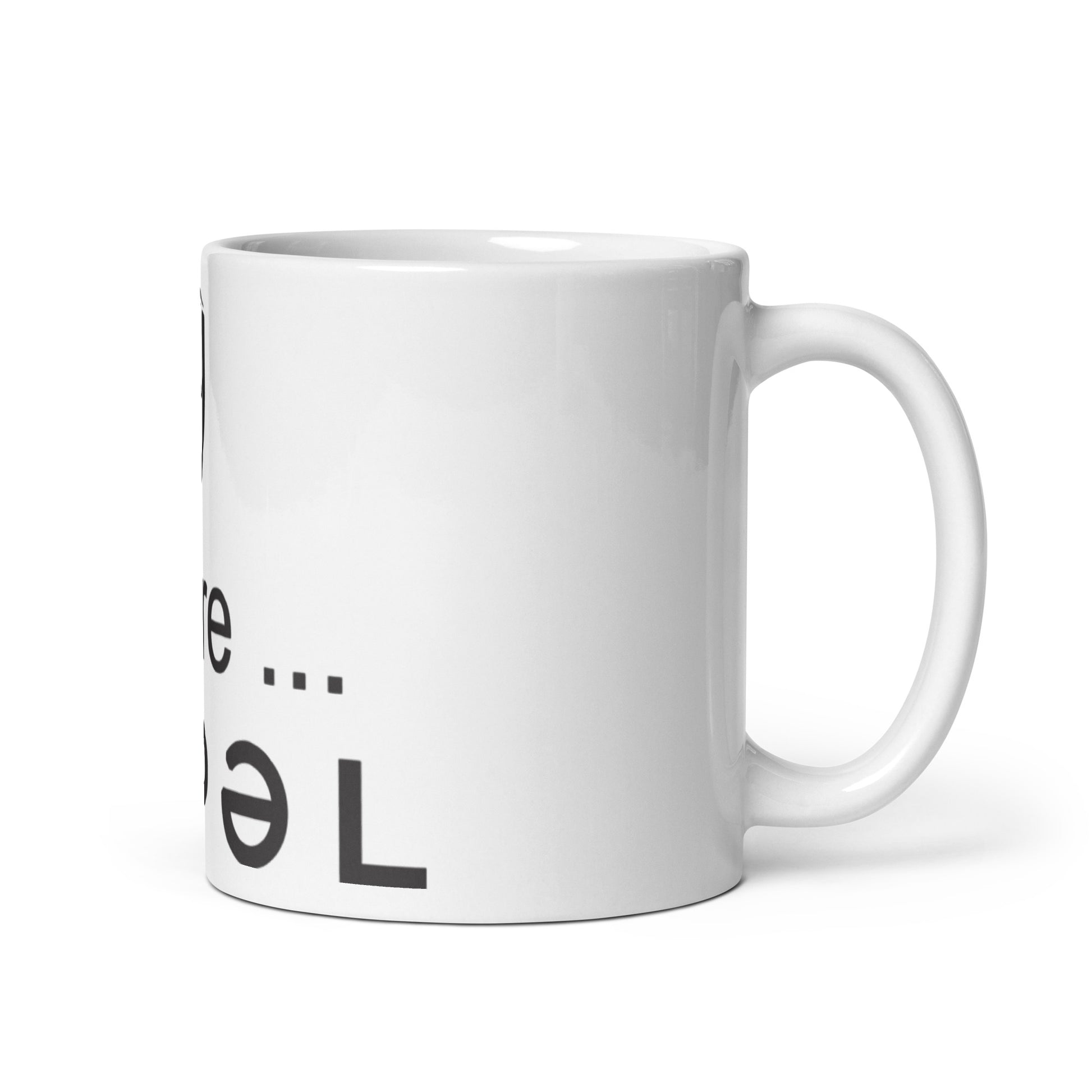 White glossy mug