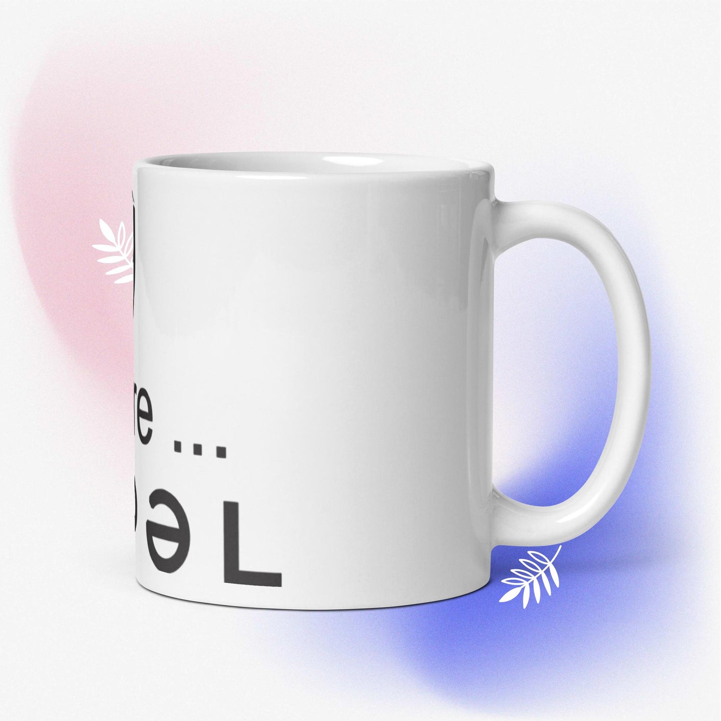 White glossy mug