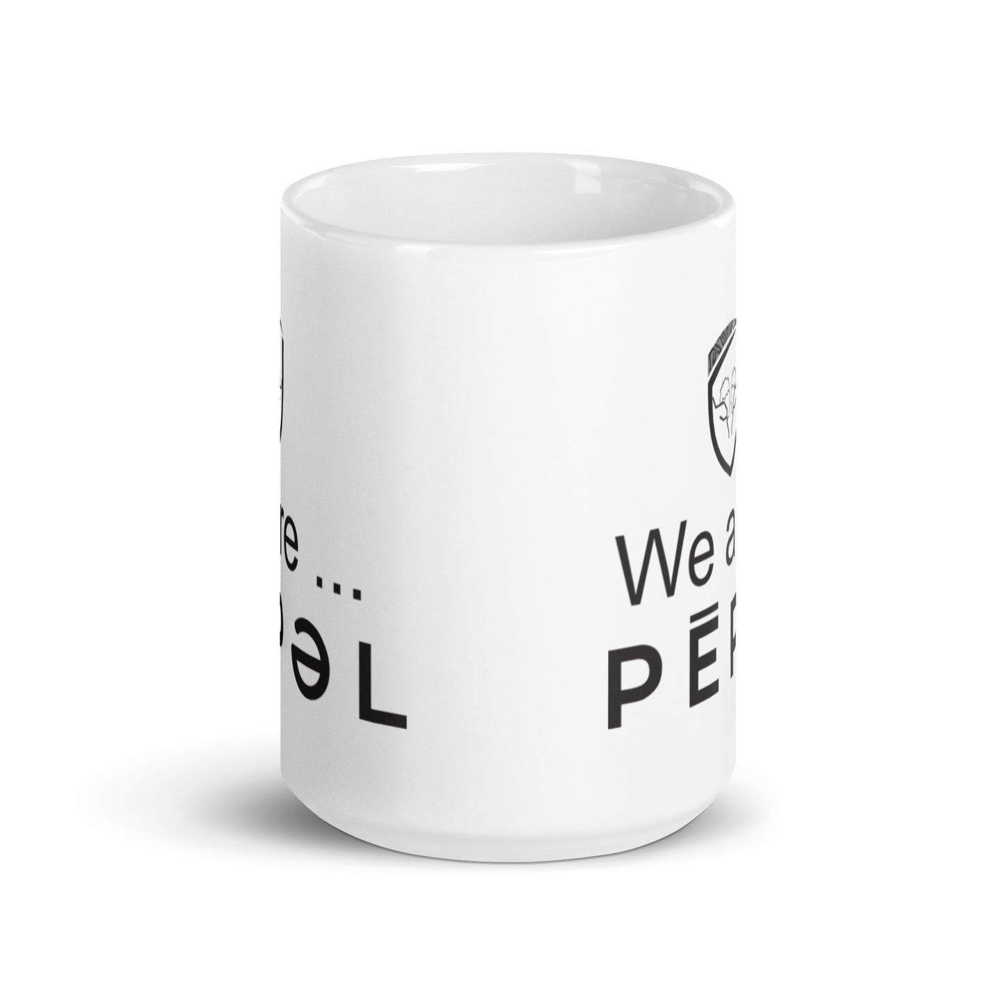 White glossy mug